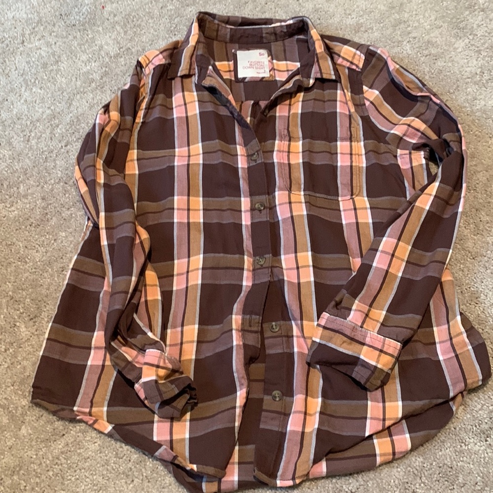 Plaid button down
